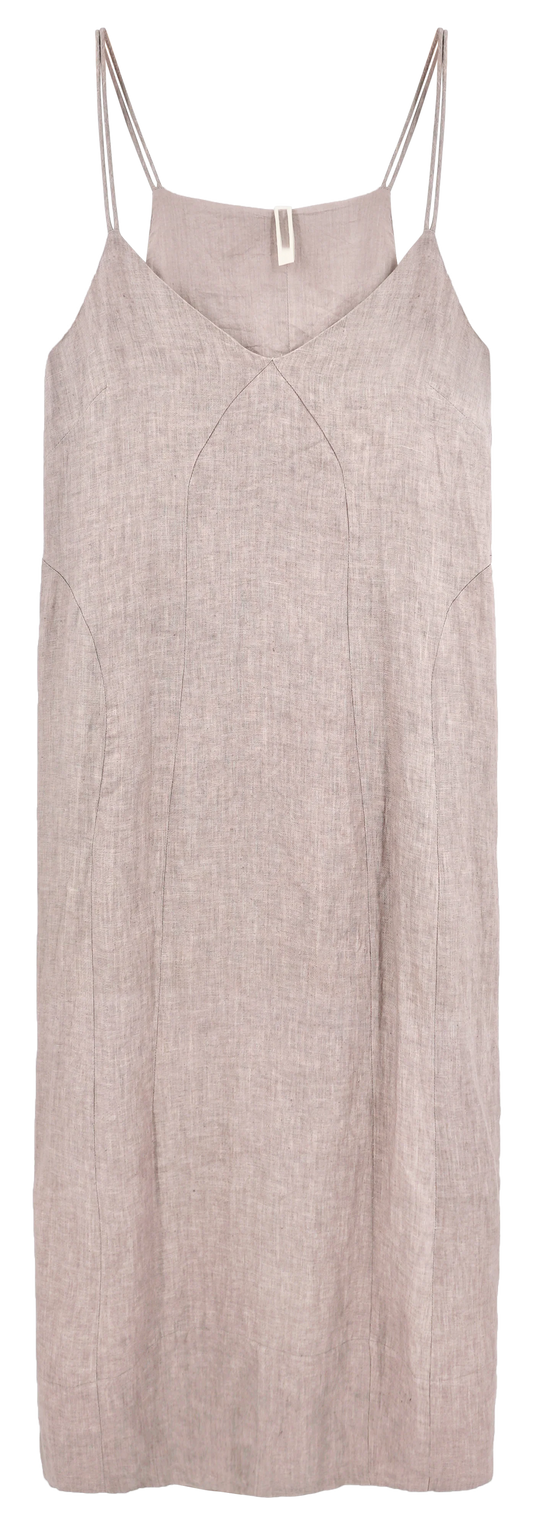 Deep V Spaghetti Strap Slip Midi Dress